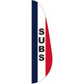 "SUBS" 3' x 15' Message Feather Flag
